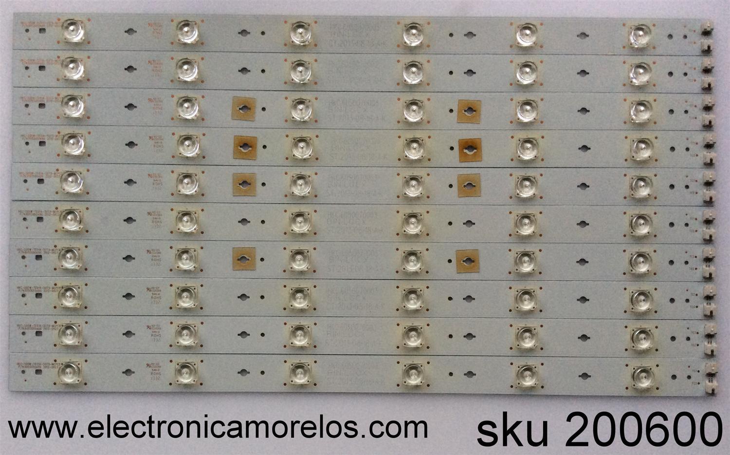 KIT DE LED PARA TV / HAIER HK500WLEDM-CH04H / V500HK1-PS1 / HKC-500W-TE01A-50T9-MCPCB / 6003050486 / MODELO LE50H3280